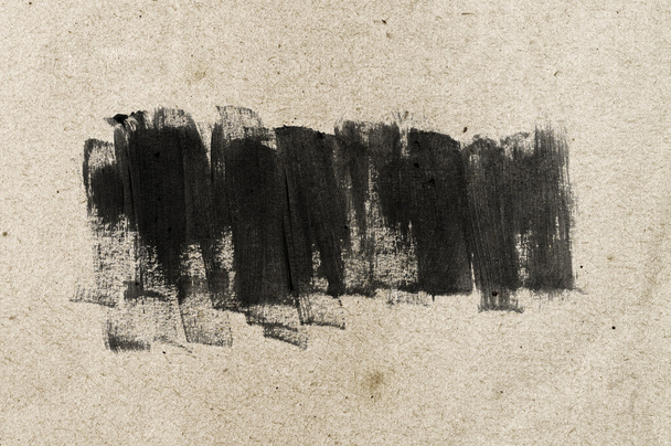 Black hand-painted brush stroke daub background - Zdjęcie, obraz
