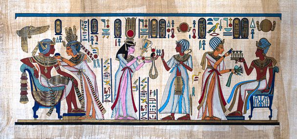 Ancienne peinture égyptienne sur papyrus
 - Photo, image