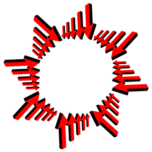 Vector set of red arrows - Vector, Image