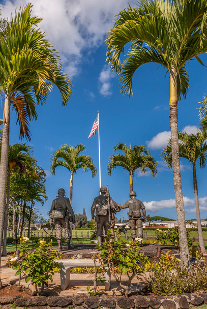 United by Sacrifice statue at Schofield Barracks, Oahu, Havaí
,  - Foto, Imagem