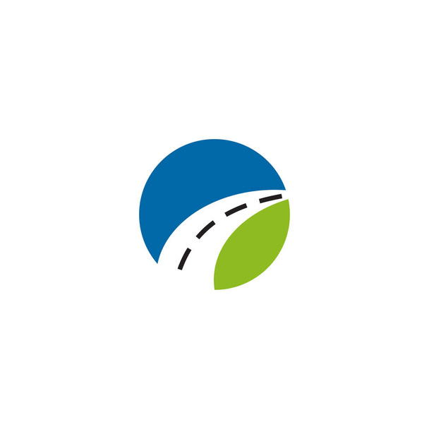 Векторный шаблон логотипа дорожно-строительной компании
 - Вектор,изображение