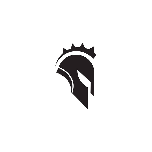 Modello vettoriale di design del logo del casco guerriero spartano
 - Vettoriali, immagini