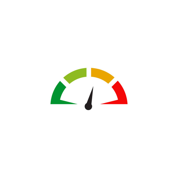 Modèle vectoriel de conception de logo d'icône d'indicateur de vitesse - Vecteur, image