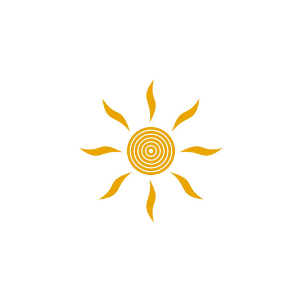 Sun logó ikon design vektor sablon - Vektor, kép