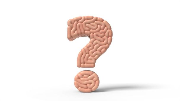 людський мозок у формі знаку питання. 3D ілюстрація
 - Фото, зображення