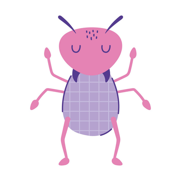 lindo hormiga insecto animal dibujos animados doodle color
 - Vector, Imagen