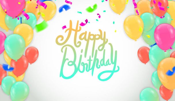 Happy Birthday typography vector design for greeting cards and p - Vettoriali, immagini