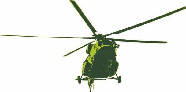 Russian army Mi-8 helicopter. Vector illustration. - Вектор, зображення