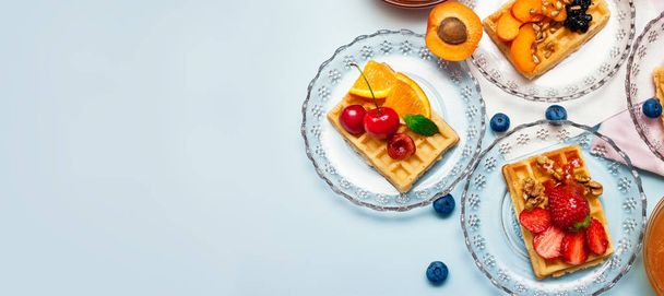 Homemade Belgian waffles - Valokuva, kuva