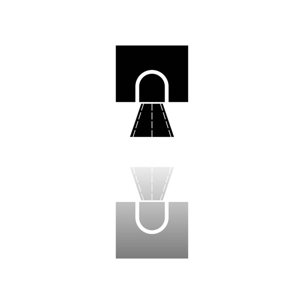 Οδική σήραγγα εικονίδιο επίπεδη - Διάνυσμα, εικόνα