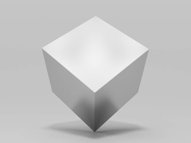 Design of abstract grey cubes, 3d rendering - Photo, image