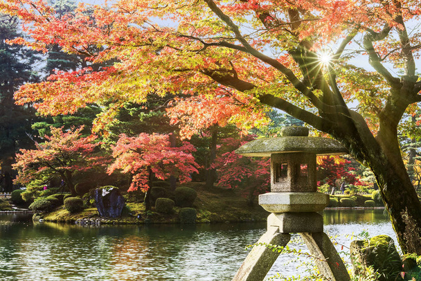 Kanazawa, Ishikawa, Japan fall season at Kenrokuen Gardens - Photo, Image