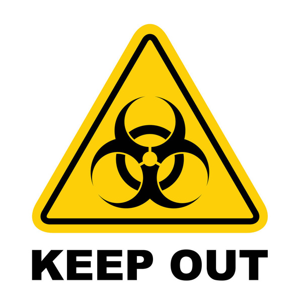 Biohazard keep out modern website icon isolated on white background. Design for mobile app and ui - Vector, Image