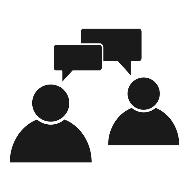 Bate-papo, comunicação, falar, ícone de conversa ilustração vetorial isolado no fundo branco
  - Vetor, Imagem