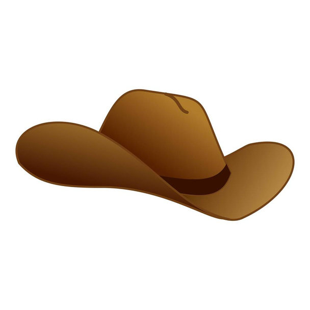 Cowboy hat icon, cartoon style - Vector, Image