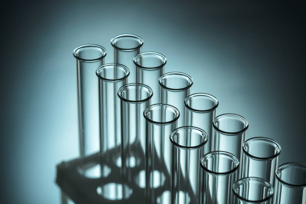 Labor-Reagenzgläser, wissenschaftlicher Hintergrund abstrakt - Foto, Bild