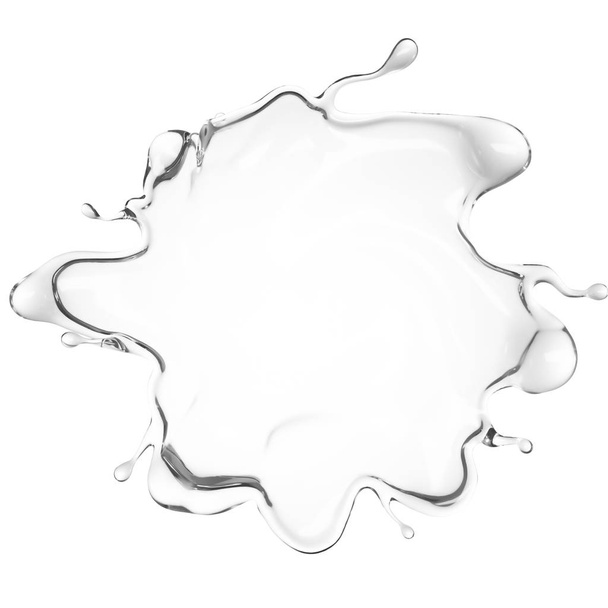 A clear splash of water. 3d illustration, 3d rendering. - Foto, Imagem