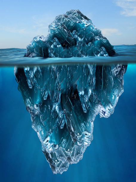 Punta de un iceberg flotando en el agua
 - Foto, imagen