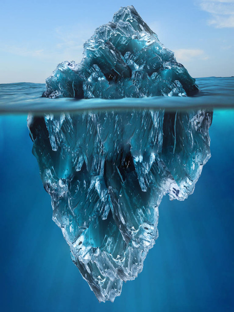 Тип Айсберга, що пливе у воді. - Фото, зображення