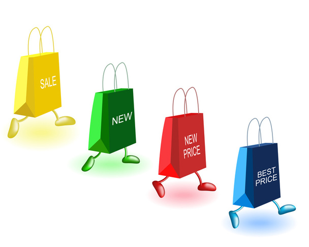 Bags and prices - Vector, imagen