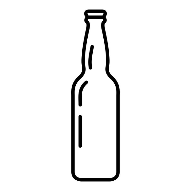 Vector Esquema de vidrio botella de cerveza icono
 - Vector, Imagen
