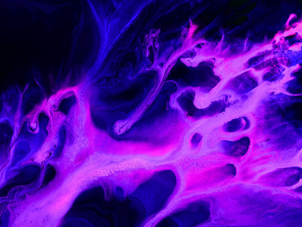 Ροζ και μπλε νέον χρώματα δημιουργική αφηρημένο χέρι ζωγραφισμένα backgro - Φωτογραφία, εικόνα