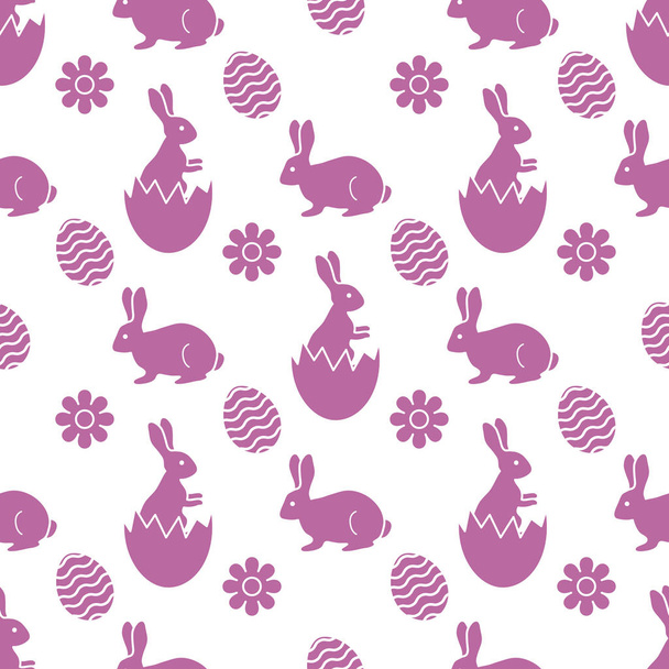 Pattern Happy Easter Bunny egg Festive Holiday - Vector, afbeelding