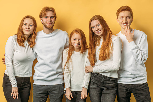 people diversity. natural redhead beauty, portrait of red haired people - Φωτογραφία, εικόνα