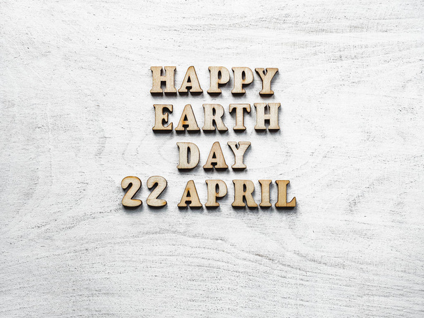 Earth Day. Beautiful greeting card. Top view - Foto, afbeelding