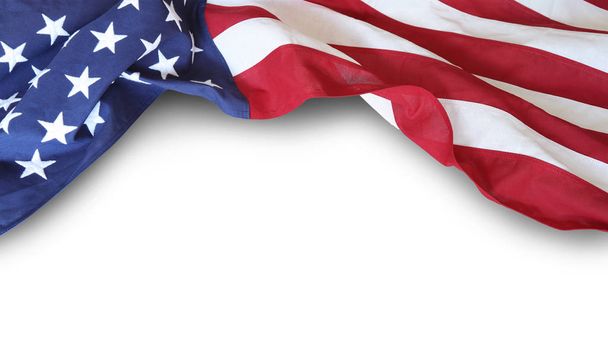 USA vlag op wit - Foto, afbeelding