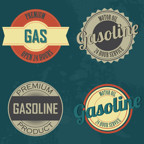 Etiquetas de gasolina
 - Vector, imagen