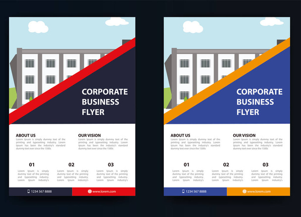 корпоративний бізнес-літак, векторний шаблон брошури плакату
 - Вектор, зображення