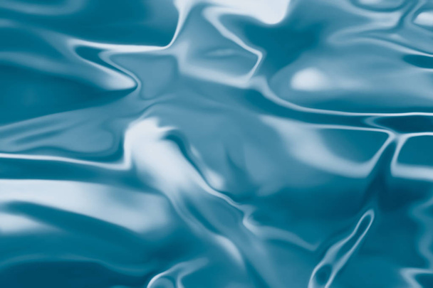 Turquoise liquid shiny background - Photo, Image