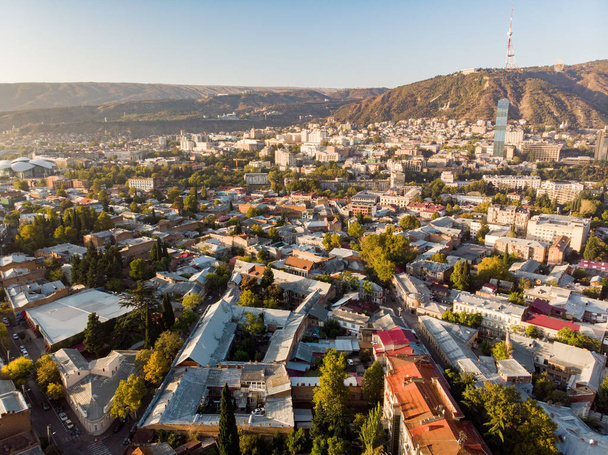 Αεροφωτογραφία της πόλης της Τιφλίδας - Φωτογραφία, εικόνα