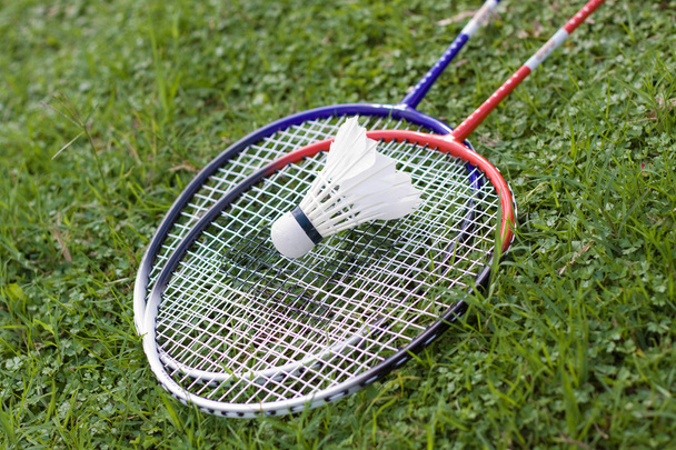 Badminton and rackets - Φωτογραφία, εικόνα