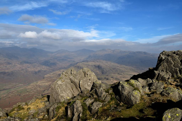 The Eskdale fells from the summit of Harter Fell - Photo, Image