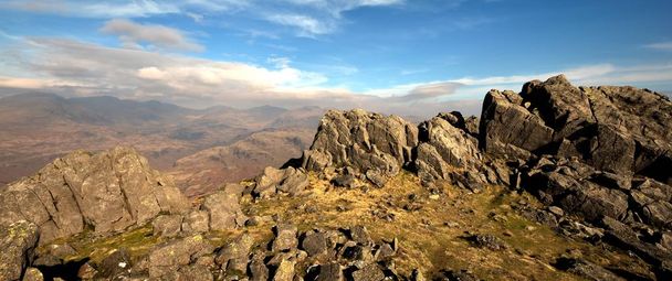 The Scafells from the summit of Harter Fell - Photo, Image