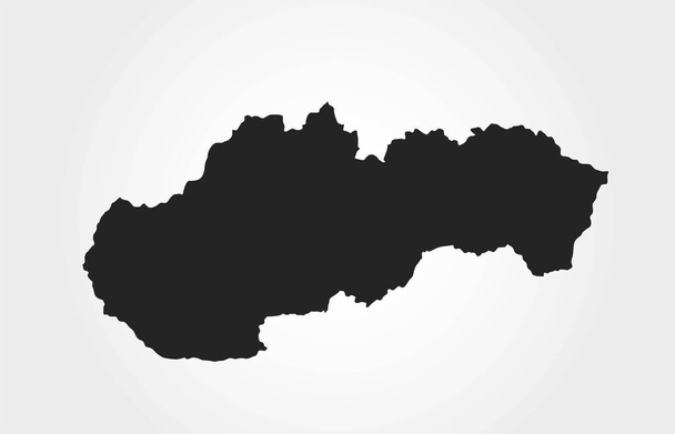 Slovakia map icon. isolated vector geographic template of european country - Вектор, зображення