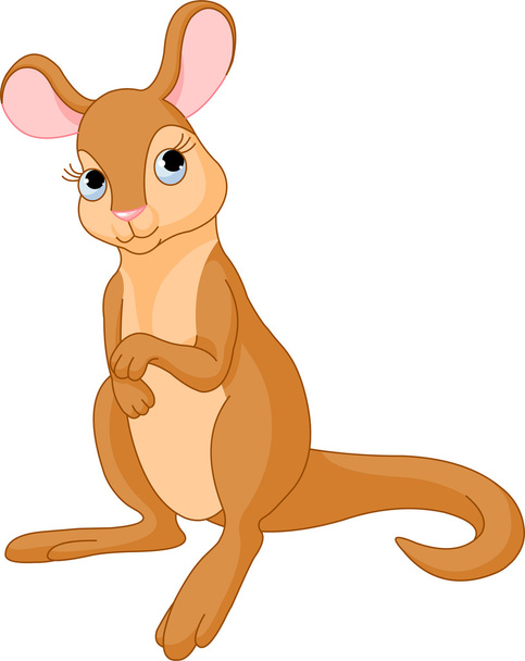 Baby Kangaroo - Vector, Image