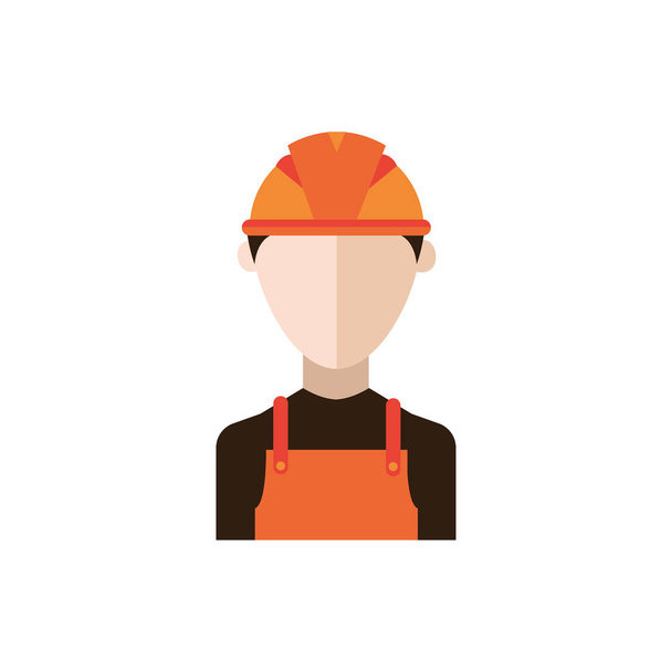 builder constructor worker character icon - Vektor, Bild
