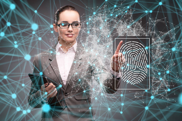 Biometrics security access concept with fingerprint - Photo, Image