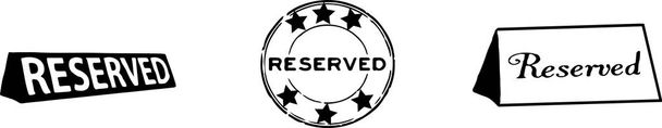 reserved icon isolated on background - Vektör, Görsel