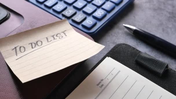 to do list on notepad on office table  - Footage, Video