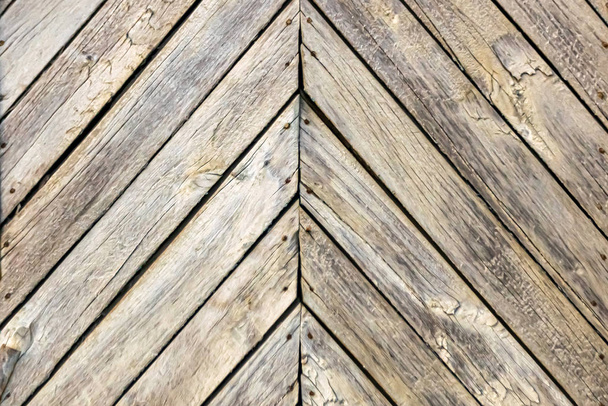 Wooden unpainted boards. Herringbone. Close-up. Background. Text - Photo, Image