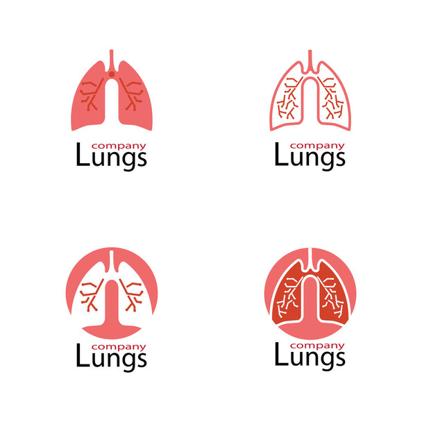  肺のアイコンベクトル図のデザイン - ベクター画像