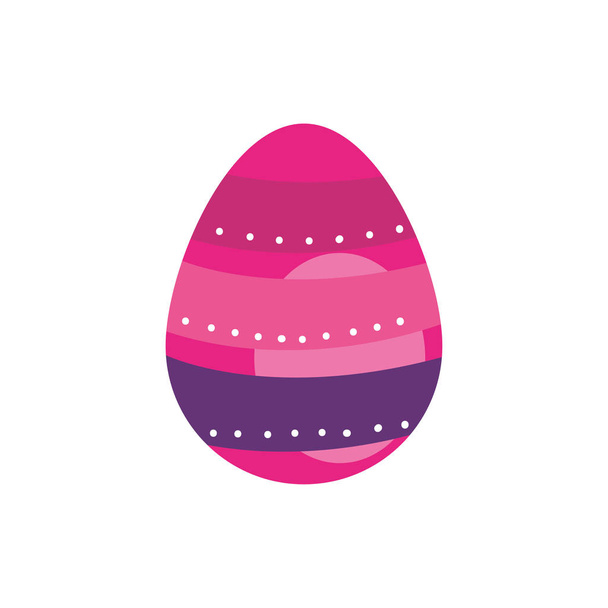 Пасхальное яйцо окрашены решетками и точками плоский стиль
 - Вектор,изображение