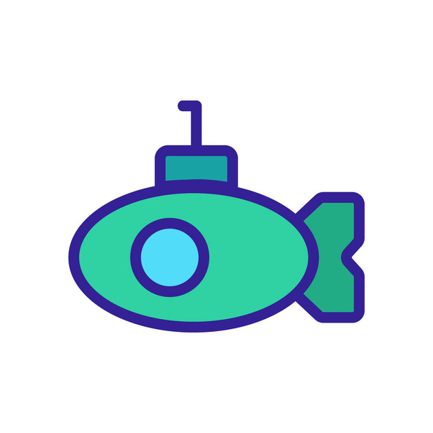 Periscope submarine icon vector. Isolated contour symbol illustration - Vector, Image