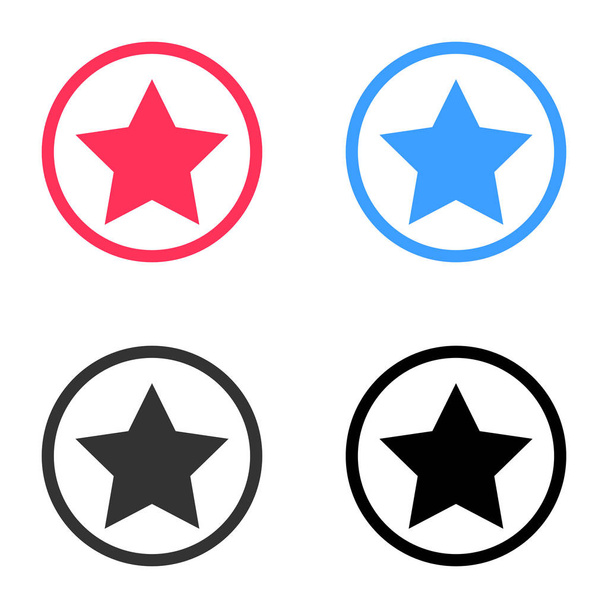 Csillaghoz kapcsolódó jel ikon, Rank szimbólum. Kedvenc jel - Vektor, kép