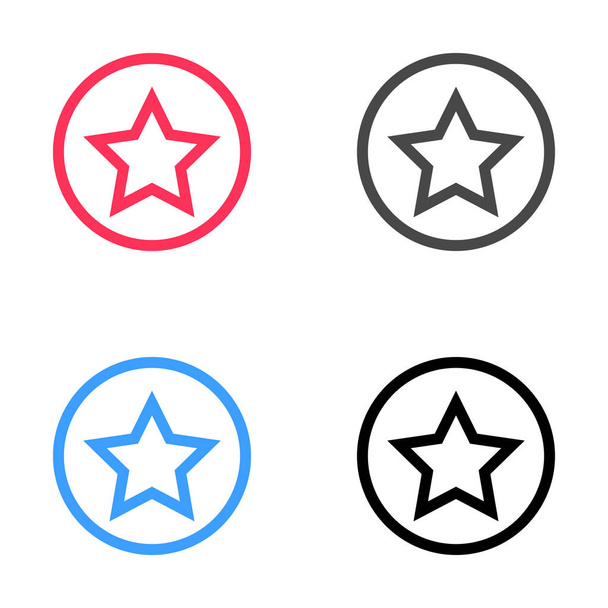 Csillaghoz kapcsolódó jel ikon, Rank szimbólum. Kedvenc jel - Vektor, kép