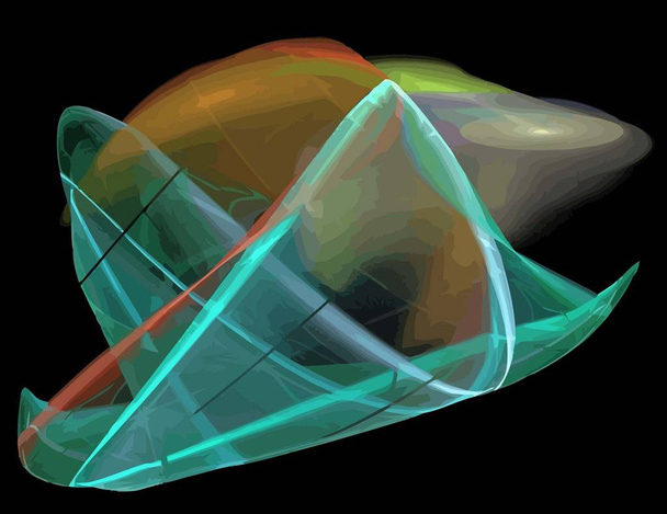 one Illustration of digital fractal with multicolor - Вектор, зображення